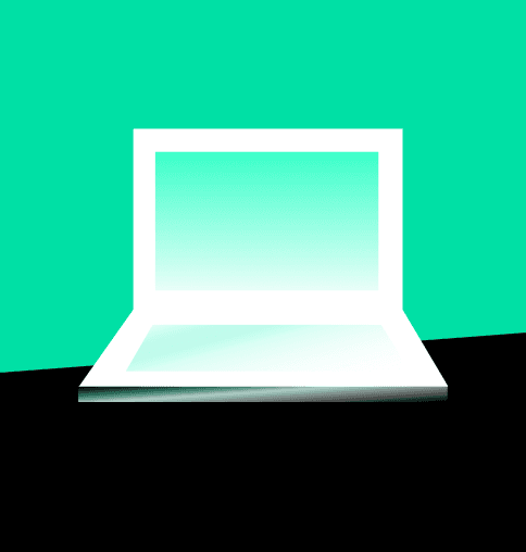 zöld laptop ikon fekete zöld háttéren