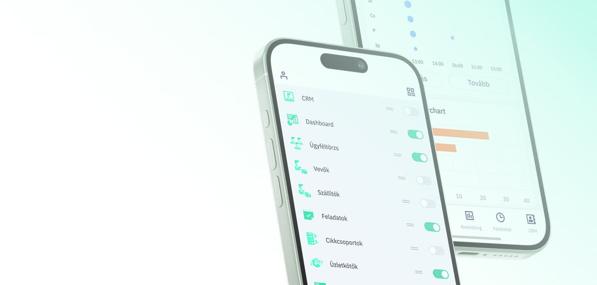 VAPP két mobilapplikáció képernyőkép két telefonkészüléken